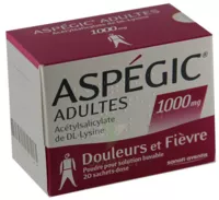 Aspegic Adultes 1000 Mg, Poudre Pour Solution Buvable En Sachet-dose 15 à NEUILLY SUR MARNE